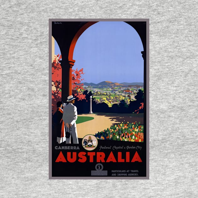 Vintage Travel Poster Canberra Australia by vintagetreasure